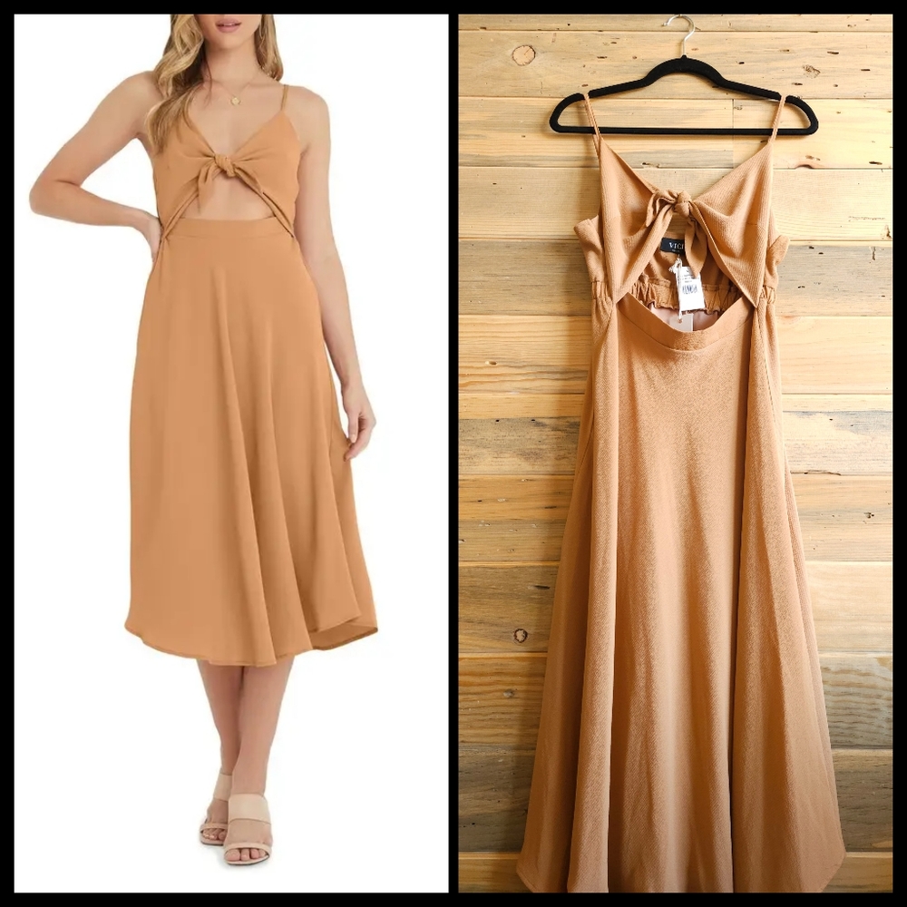 NWT Vici Dress (M) Caramel
